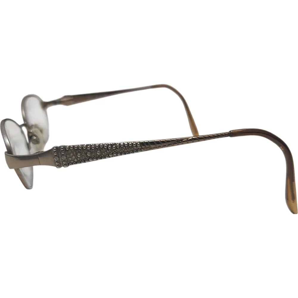 Bulova Spokane Oval‎ Eyeglasses Caramel Frames Only Brown Rhinestone 50-17-135
